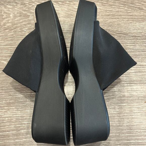 Steve Madden Black Slinky30 Chunky Platform Sandal Sz 8.5 Y2K Indie Sleaze Party - Picture 4 of 9